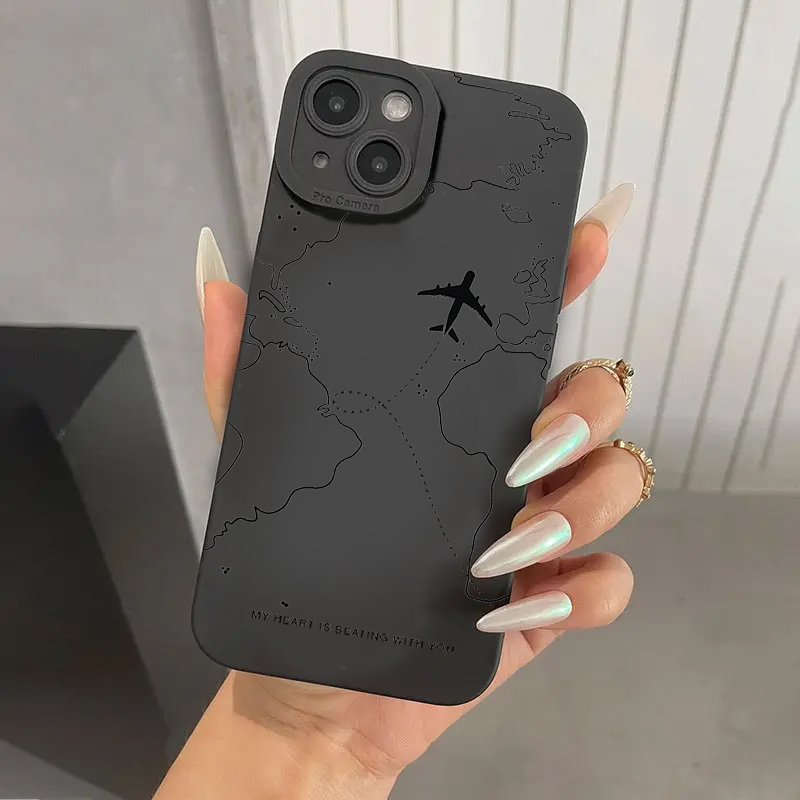 Samsung Galaxy S24 - Reisgeïnspireerde telefoonhoesjes met vliegrouteontwerp voor Samsung