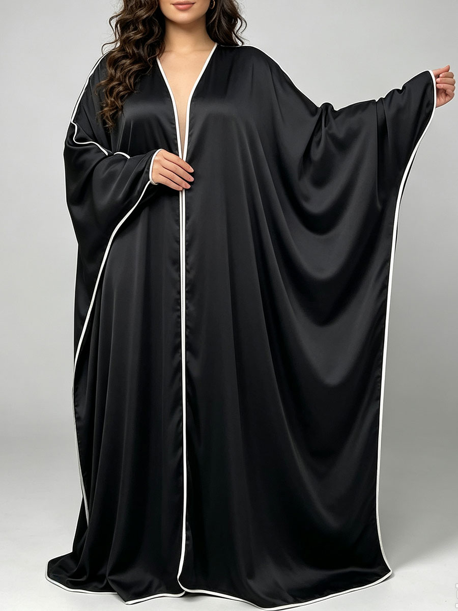 Luxury Lifestyle Women - Elegante satijnen abaya kimono voor dames,