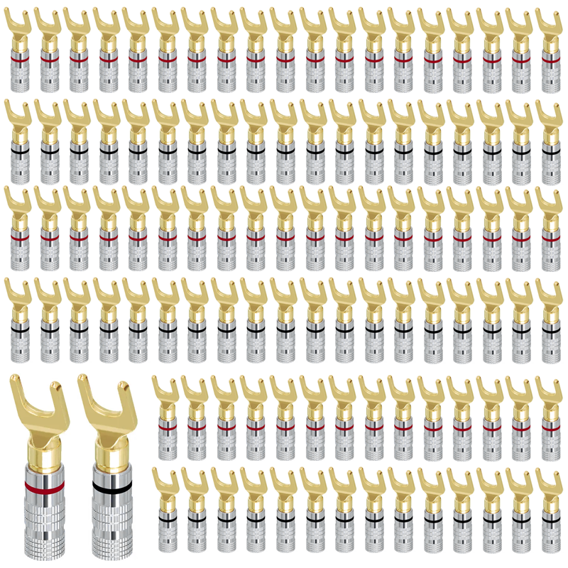 Gold Cutlery Flatware - 4 stks Vergulde Y U-vorm Banaanstekker