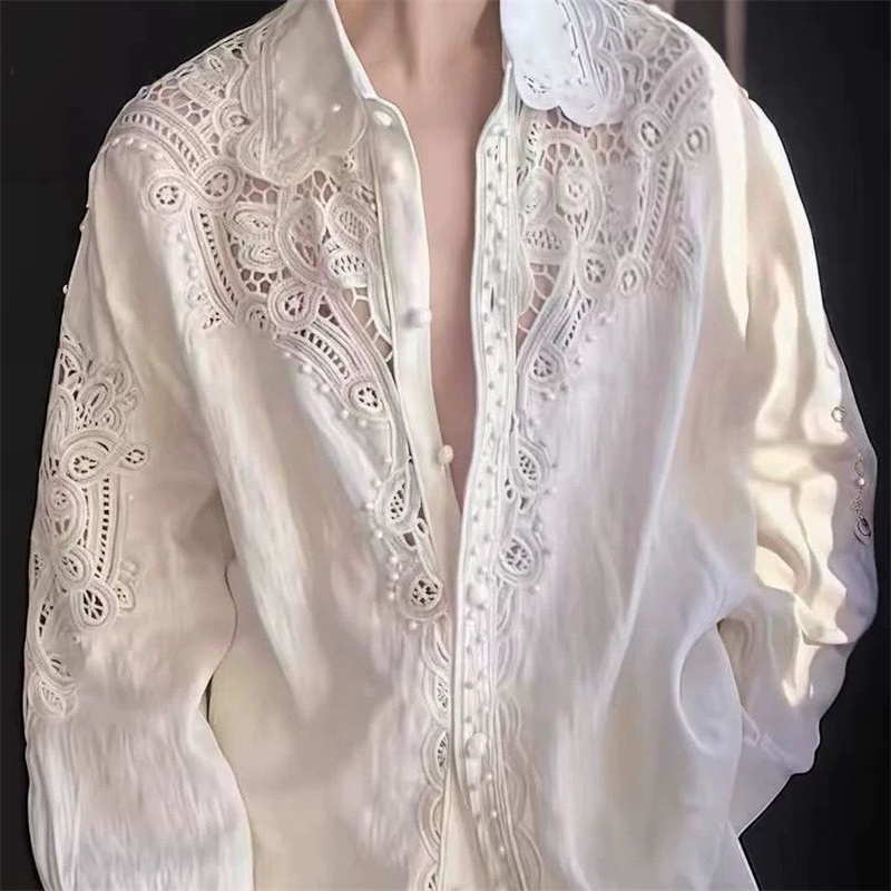 Luxury Lifestyle Women - Luxe damesoverhemd in designerstijl met uitgeholde