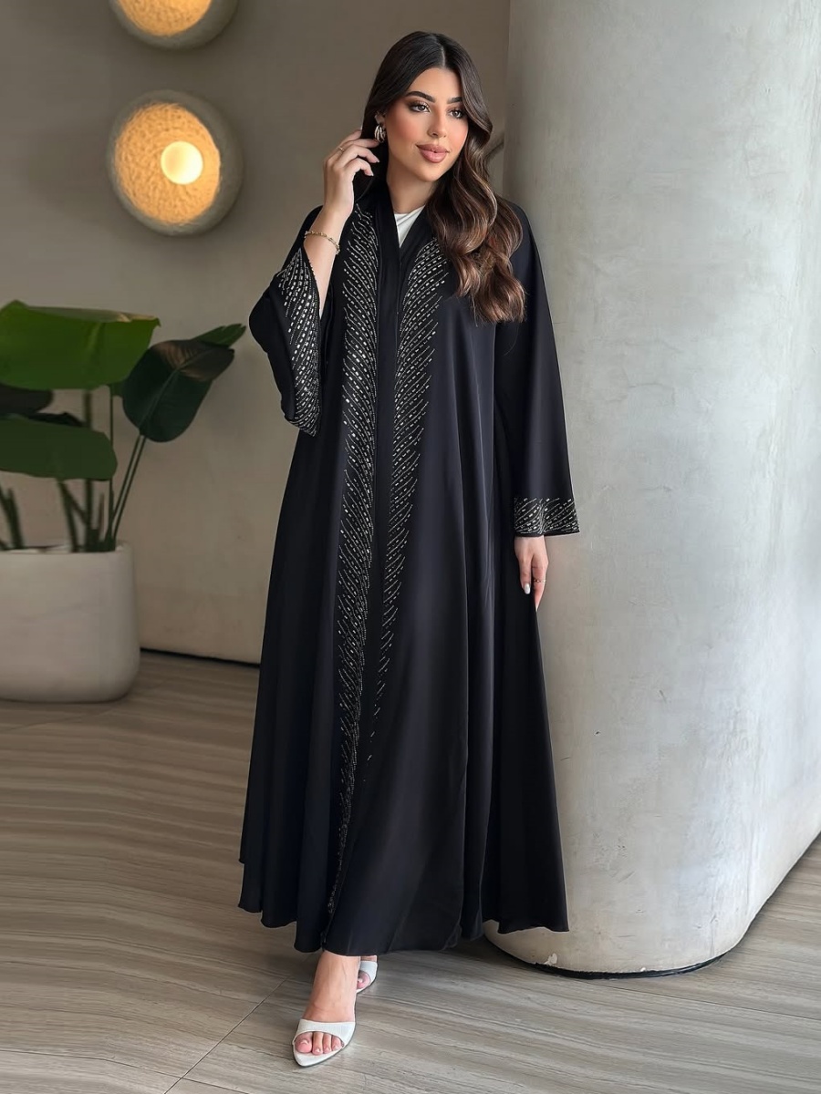 Luxury Lifestyle Women - Moslimvrouwen Dubai Abaya Luxe Hotfix Strass
