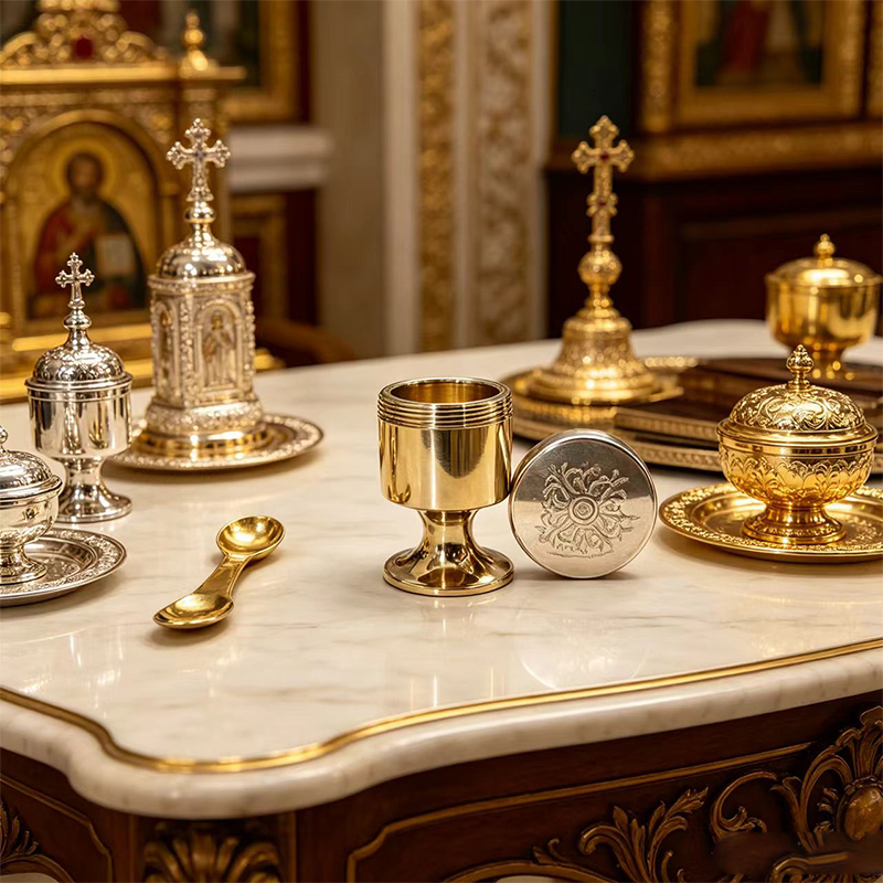 Nieuwe 2026 Orthodoxe Reiskelk - Gold Cutlery Flatware recensie en prijs