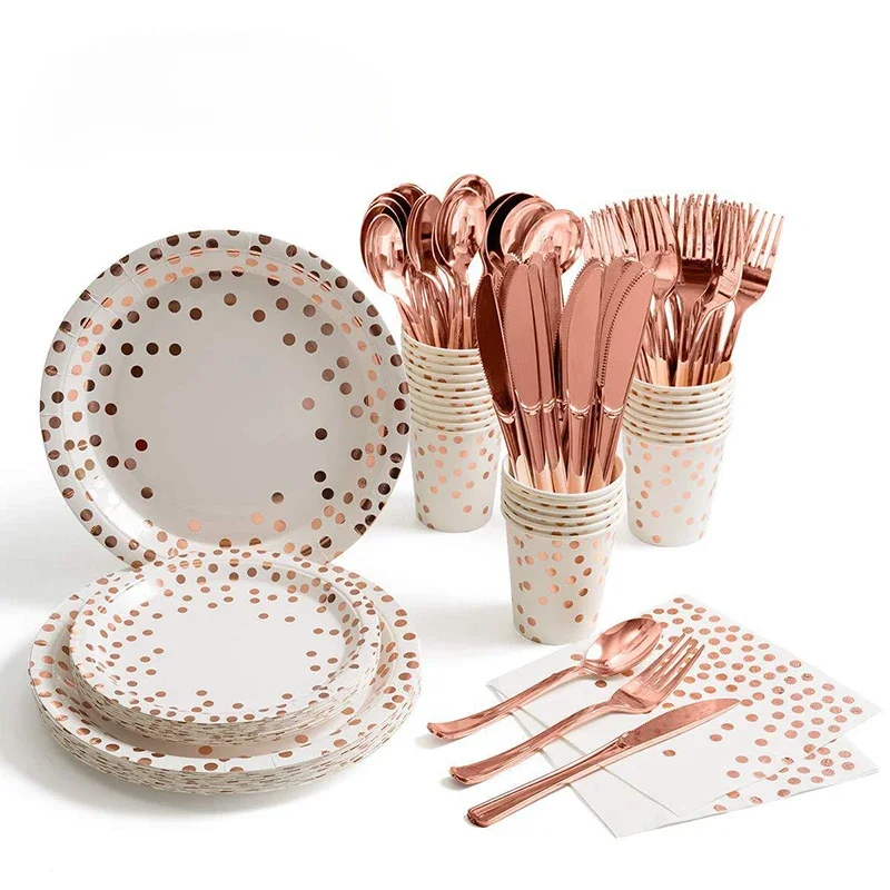 Rose Gold Wegwerp Tafelkleed B - Gold Cutlery Flatware recensie en prijs