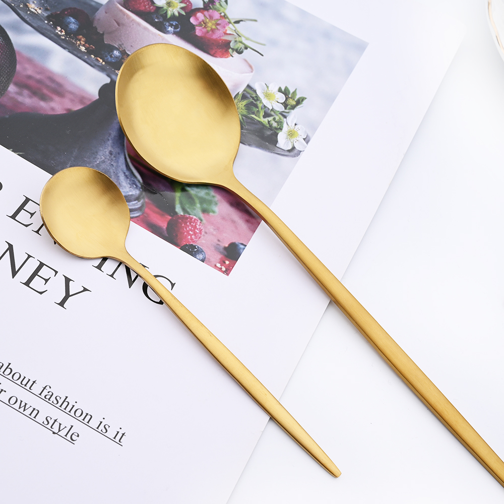 Drmfiy Zwart Handvat Goud Koff - Gold Cutlery Flatware recensie en prijs