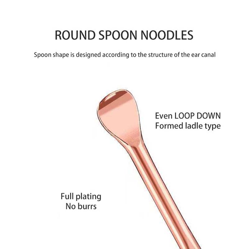 Rose Goud Rvs Spiraal Earpick  - Gold Cutlery Flatware recensie en prijs