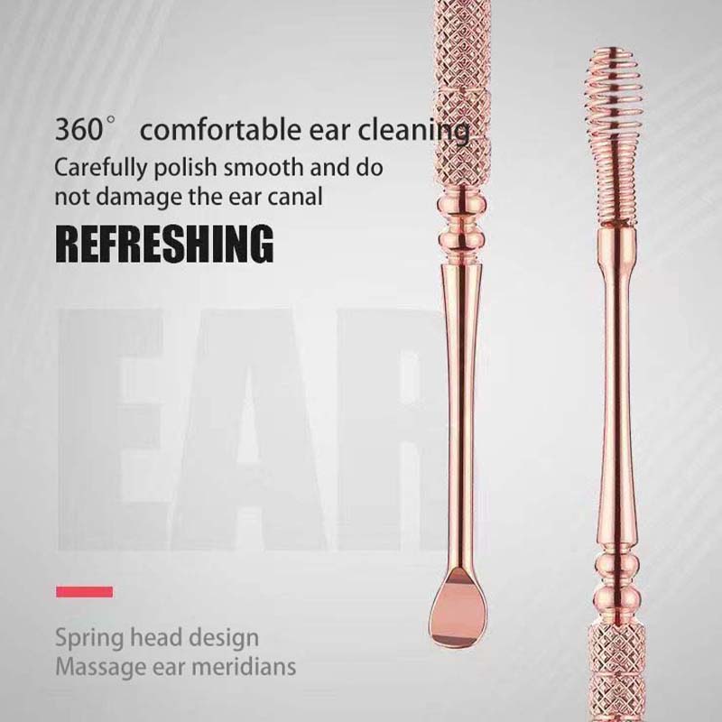 Rose Goud Rvs Spiraal Earpick  - Gold Cutlery Flatware recensie en prijs