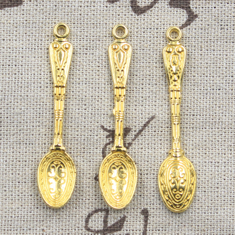 15Pcs Charms Patroon Lepel 48X - Gold Cutlery Flatware recensie en prijs