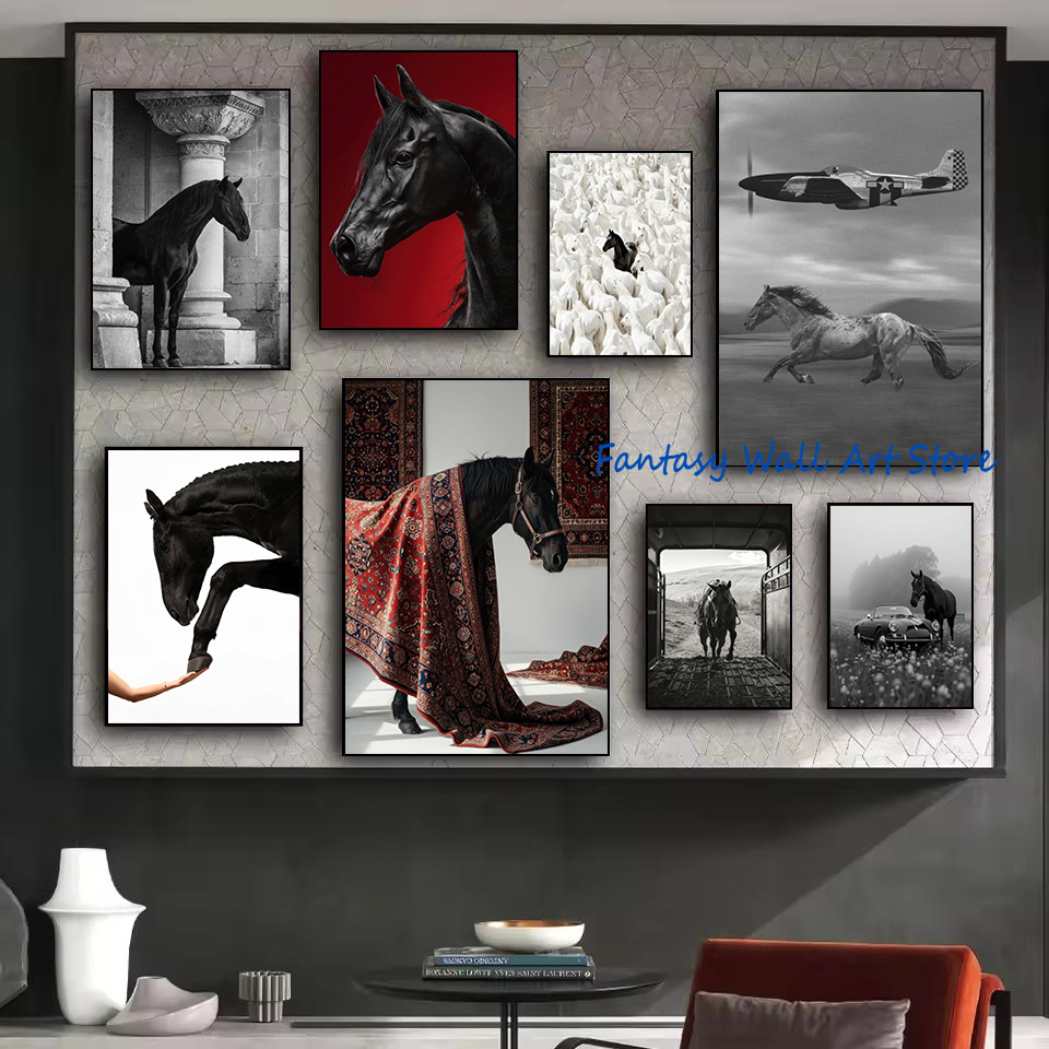 Zwart paard foto's vintage lux - Luxury Lifestyle Pictures recensie en prijs