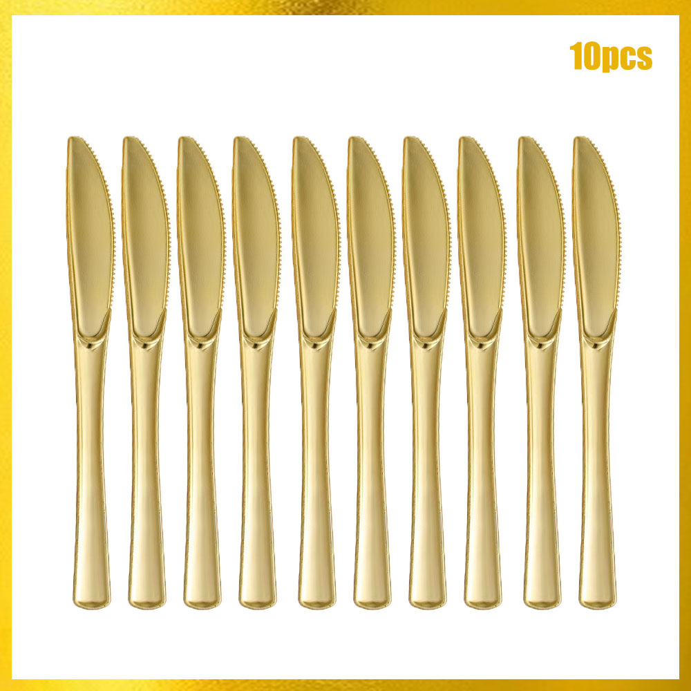 Roze gouden wegwerpbestekset ( - Gold Cutlery Flatware recensie en prijs