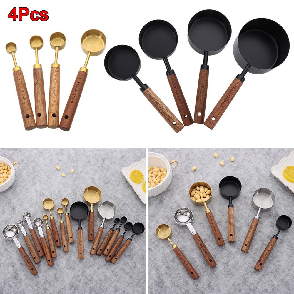 4 Stuks Rvs Maatbeker Lepel Ho - Gold Cutlery Flatware recensie en prijs
