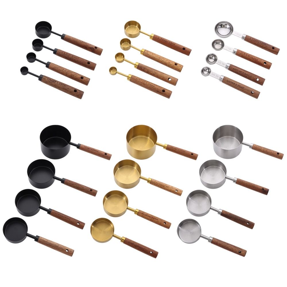 4 Stuks Rvs Maatbeker Lepel Ho - Gold Cutlery Flatware recensie en prijs